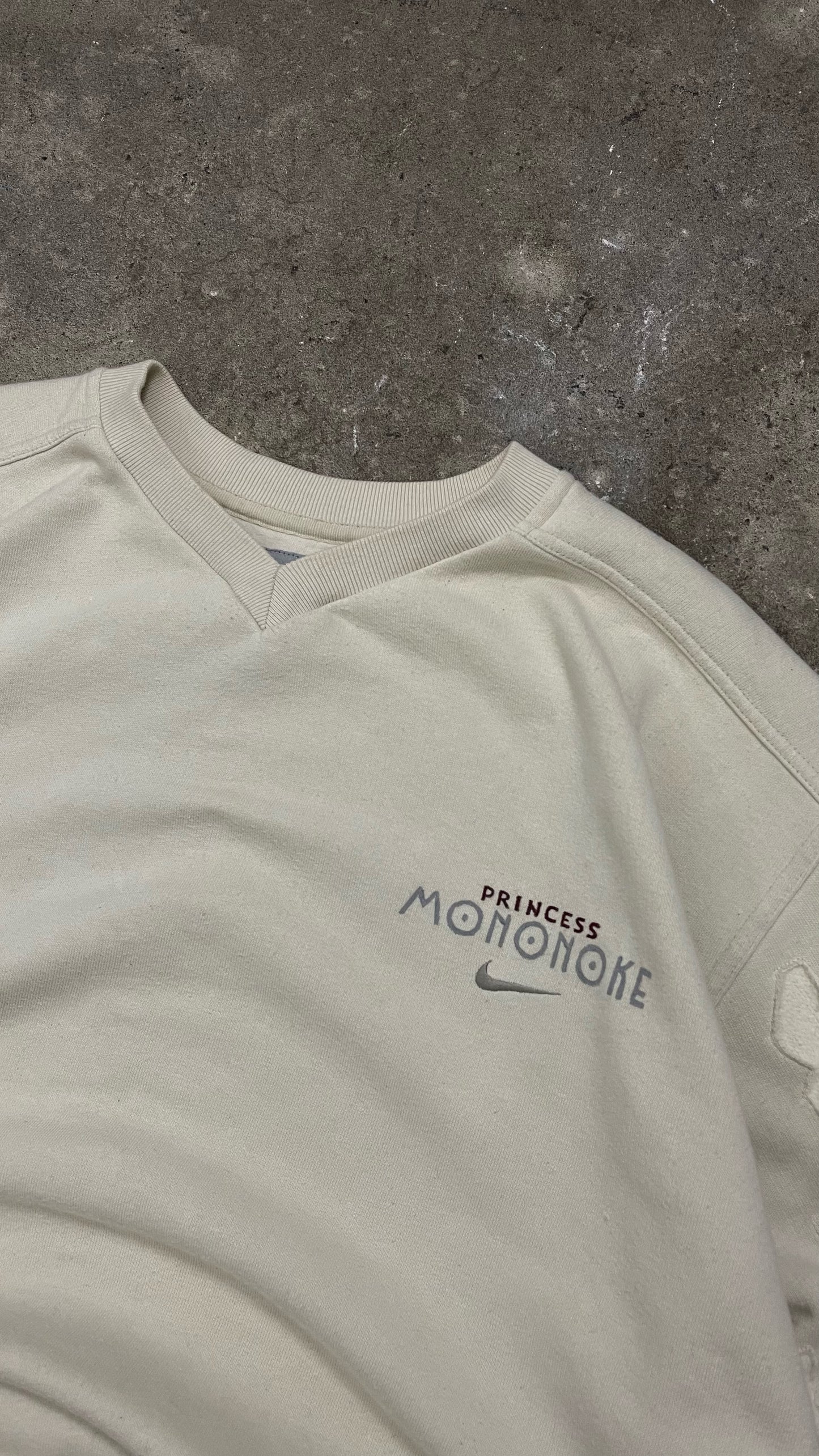 ART CONTROLS US X CAMPANULA CUSTOM UPCYCLED 2000S VINTAGE NIKE PRINCESS MONONOKE SWEATSHIRT