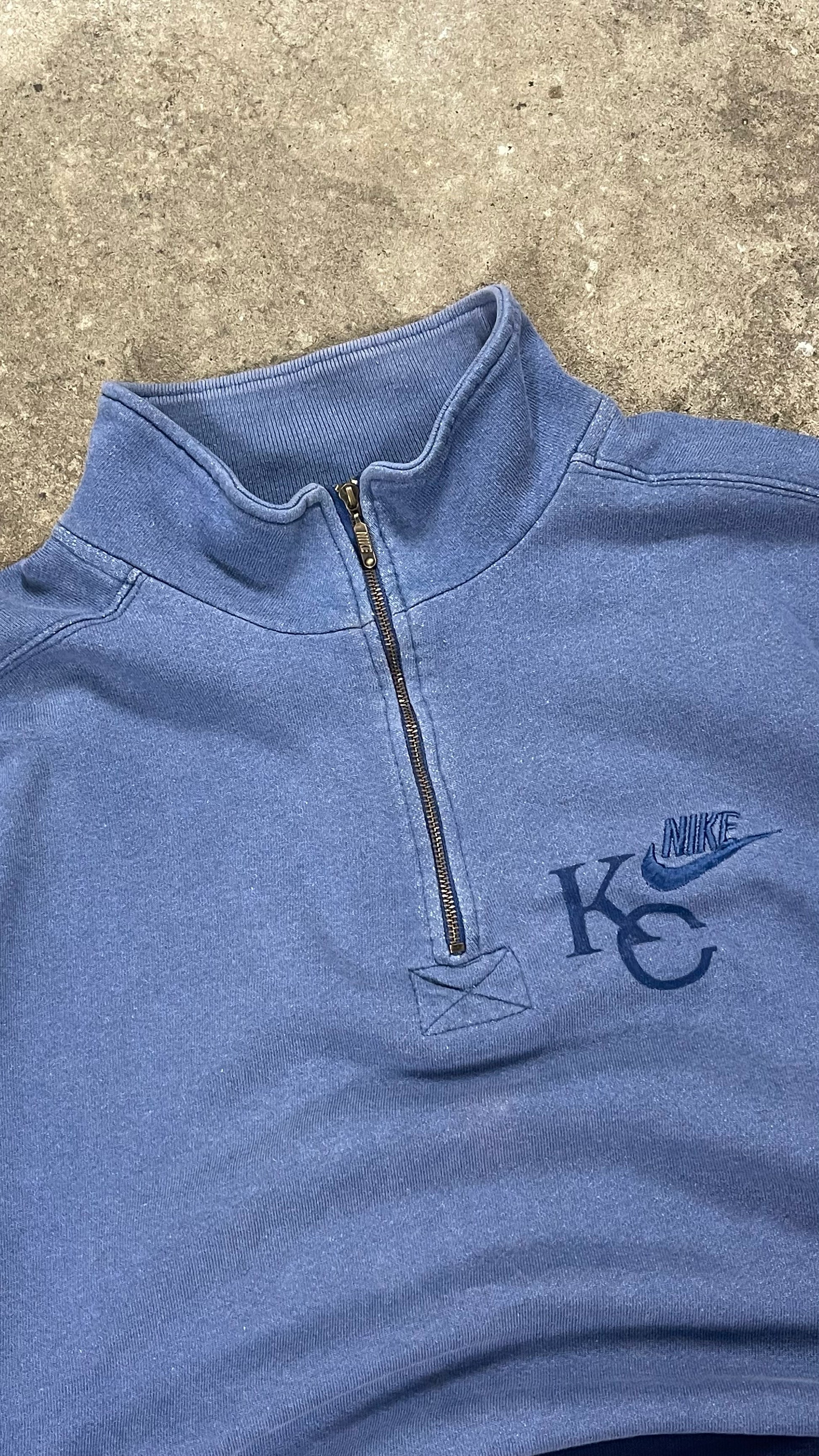 ART CONTROLS US X CAMPANULA CUSTOM UPCYCLED 2000S VINTAGE NIKE YU-GI-OH! BLUE-EYES WHITE DRAGON SWEATSHIRT - ART CONTROLS US
